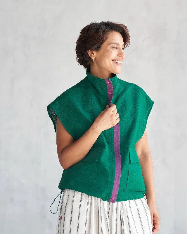 Renai Top - Green Elegant Women's 