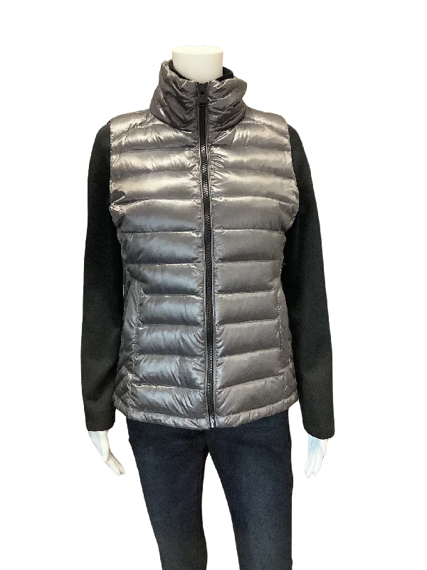 Calvin Klien Women's Jacket Silver Puffer Size: M Australian Beach