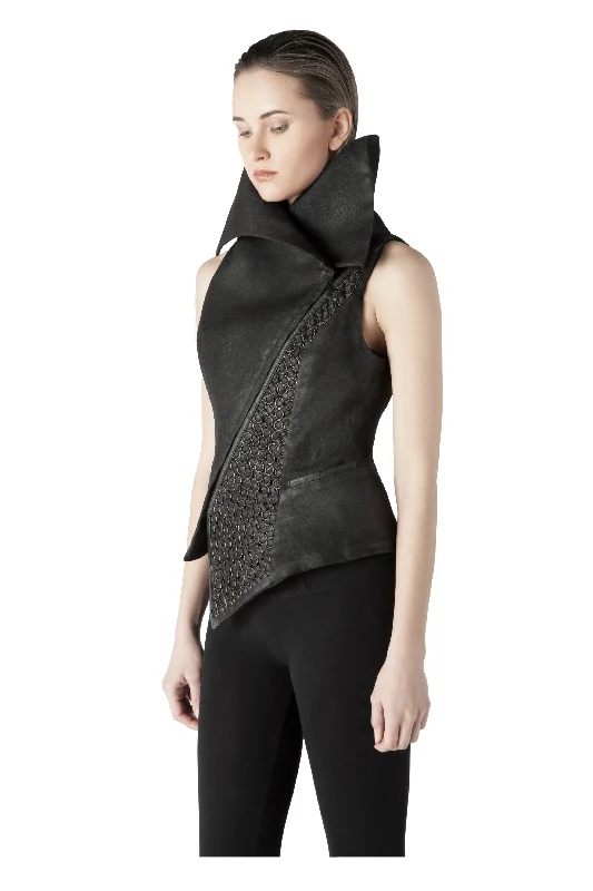 Ilona  Leather vest Laid - back Women's Vibe