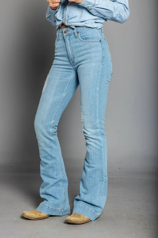 Kimes Ranch Womens Sugar Fade Blue Cotton blend Jeans Confident Women's High - fashion