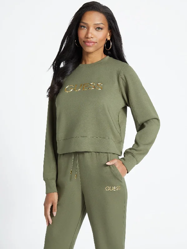 Sol Logo Sweatshirt Stylish Women's Tropical 
