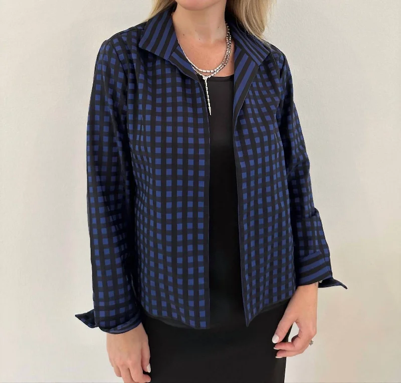 Molly Reversible Jacket In Sapphire/black Refined Women's Classic 