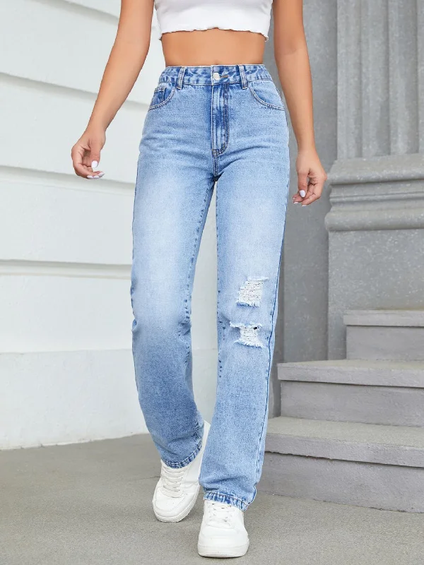 Distressed Jeans with Pockets Cashmere