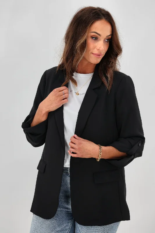 Gloss by Shine On Leone Blazer Black Contemporary 