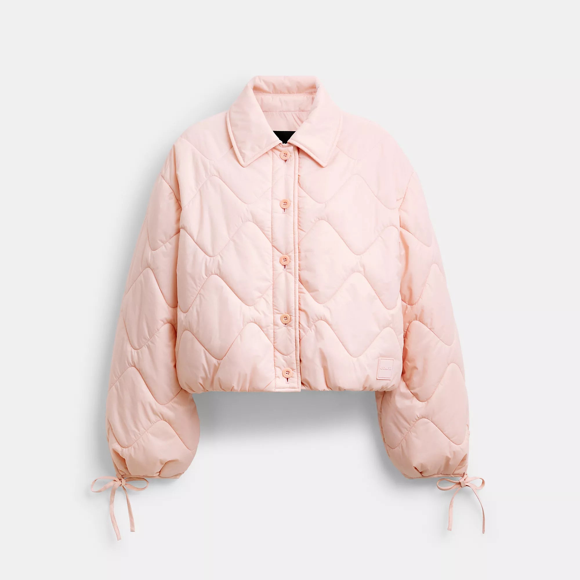 Coach Outlet Quilted Blouson Jacket In Recycled Nylon Artistic Women's Hand - painted