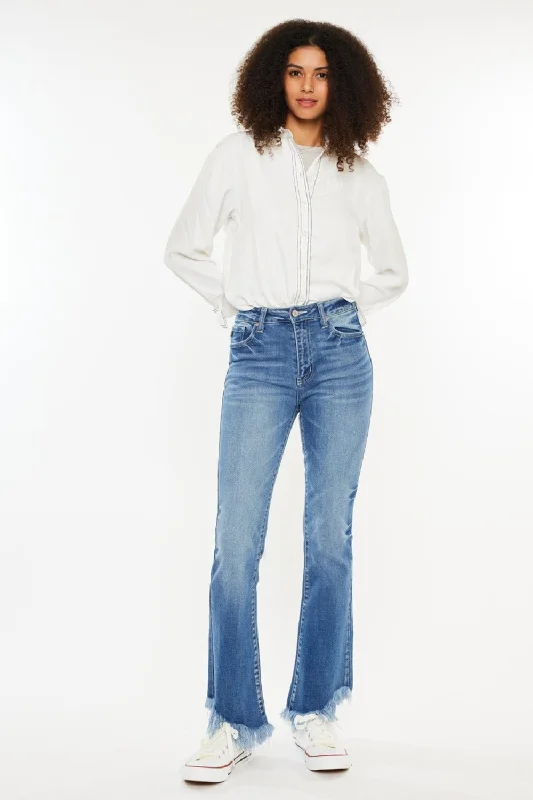 Kancan High Rise Frayed Hem Jeans performance