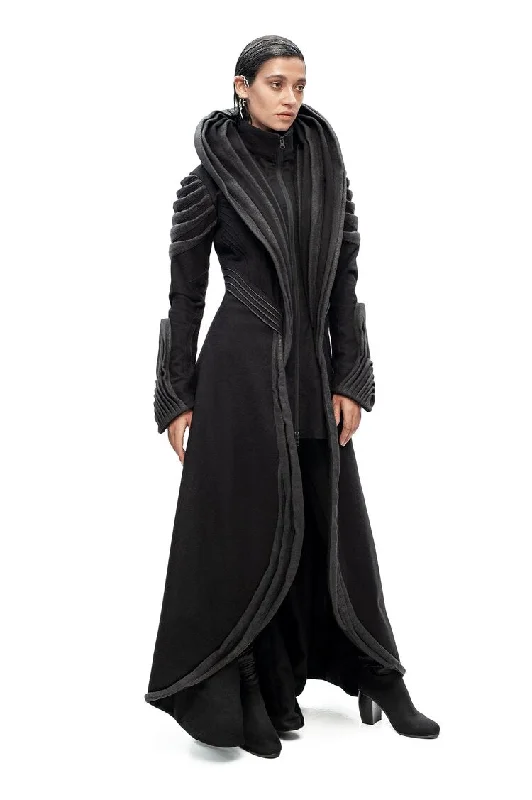 SHARULA LONG COAT Refined Women's Hand - crafted
