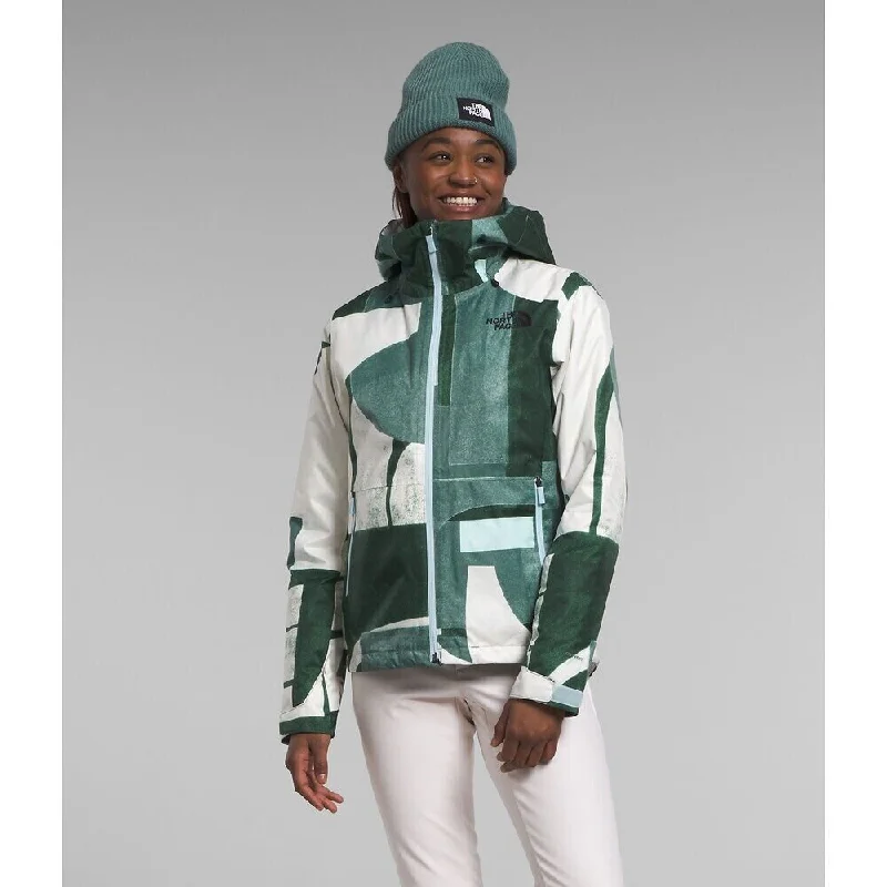 The North Face Clementine Triclimate Jacket Women's Dark Sage Full Zip SGN1048 Artistic Women's Hand - painted