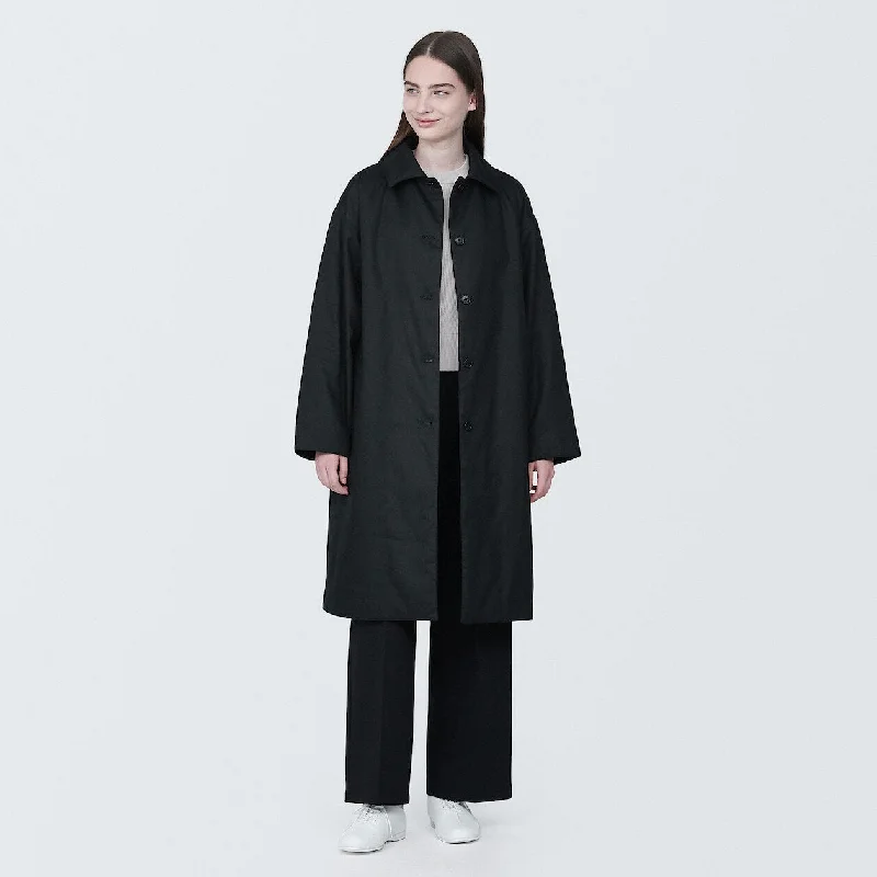 Kapok Blend Padded Long Coat Business