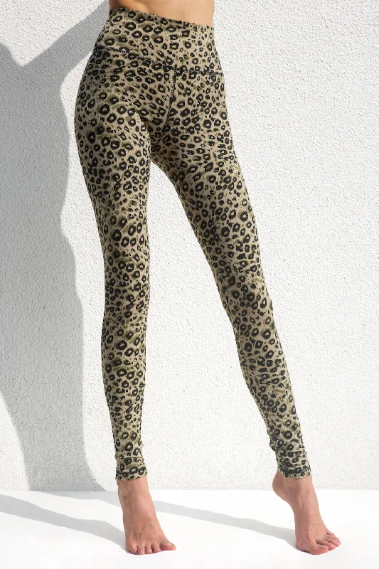 Jaguar Leggings- Cream Olive Black Edgy Women's Punk