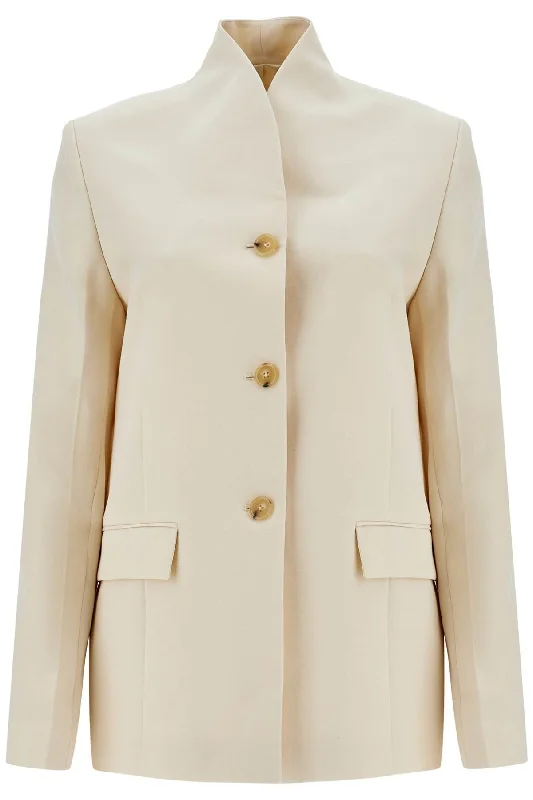 Toteme Women's  Viscose Blazer With High Collar British Gentlewoman Style