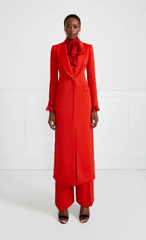 Oaklee Coat - Poppy Red Hip Women's Retro