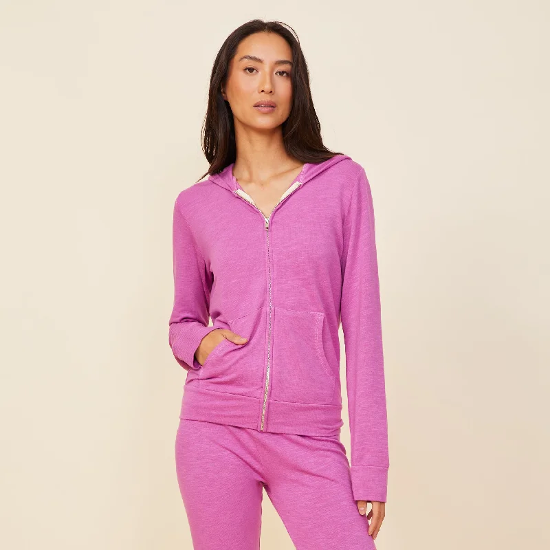 Supersoft Zip Up Hoody Dapper Women's Bow - adorned