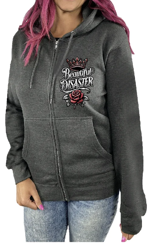 Pain Into Power Zip Hoodie Sophisticated Women's Tailored