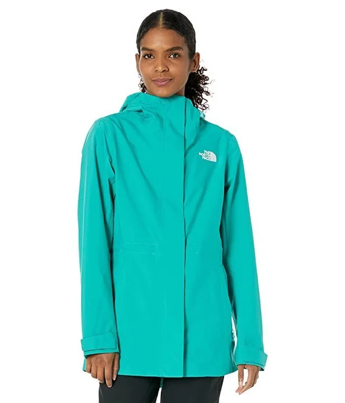 The North Face NF0A5J5U Women's Porcelain Green City Breeze Rain Jacket ONF1285 Cashmere