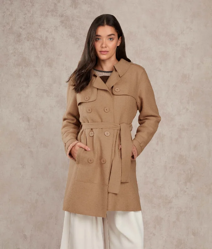 Felted Trench Coat Trendy Women's Oversized
