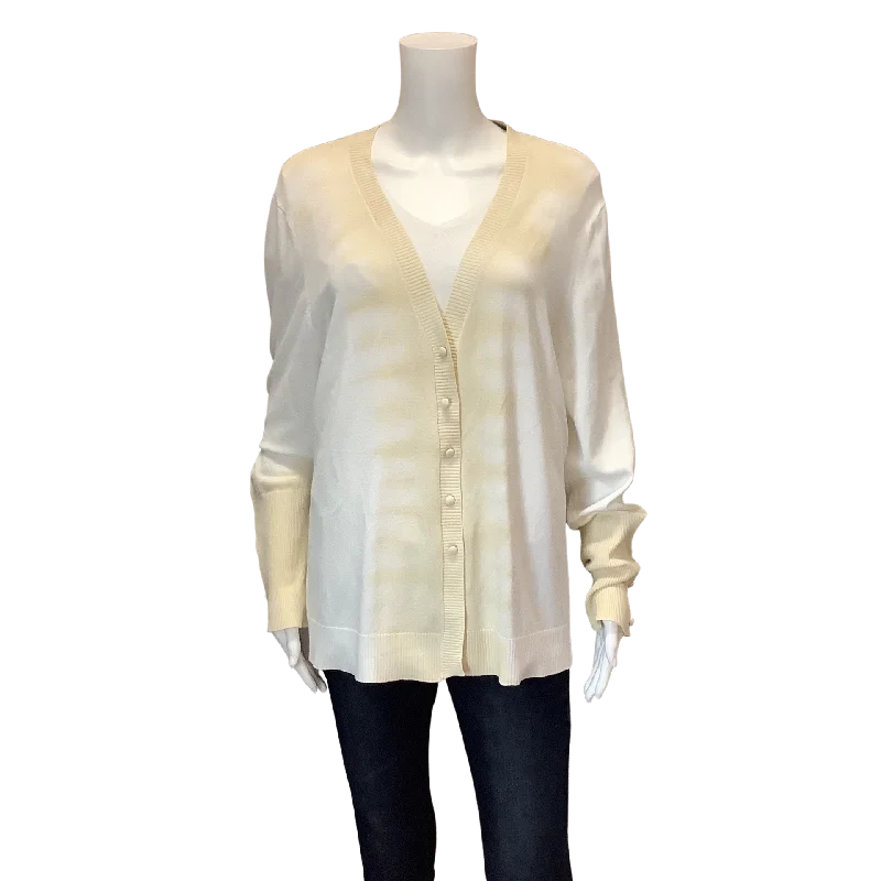 Ecru Womens Cardigan Long Sleeve Tan Tie Dye Size: XL Australian Beach