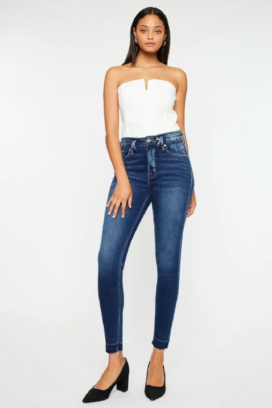 Kancan Full Size High Rise Ankle Skinny Jeans Athletic Women's High - 