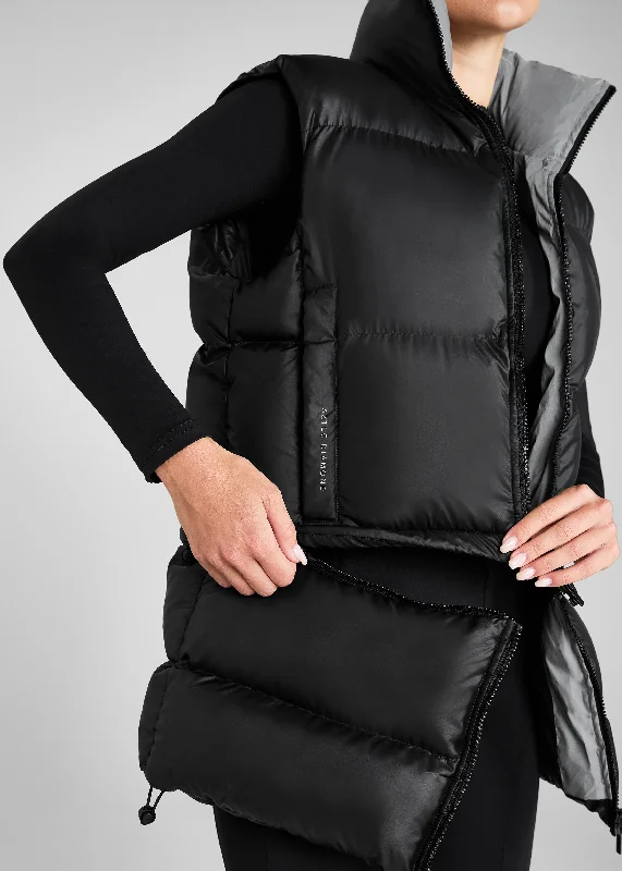 Black Multi-way Gilet Practical Women's Multi - 