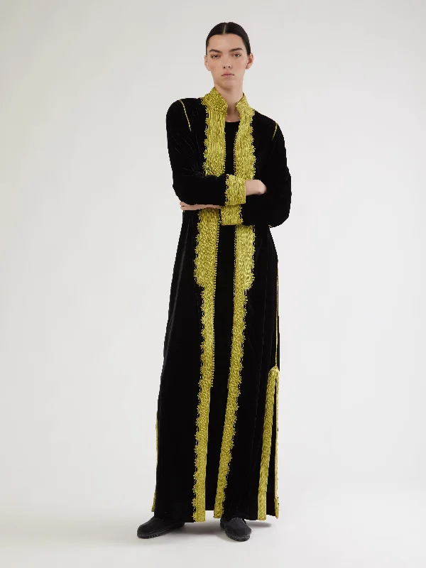 Moroccan long velvet robe Cashmere