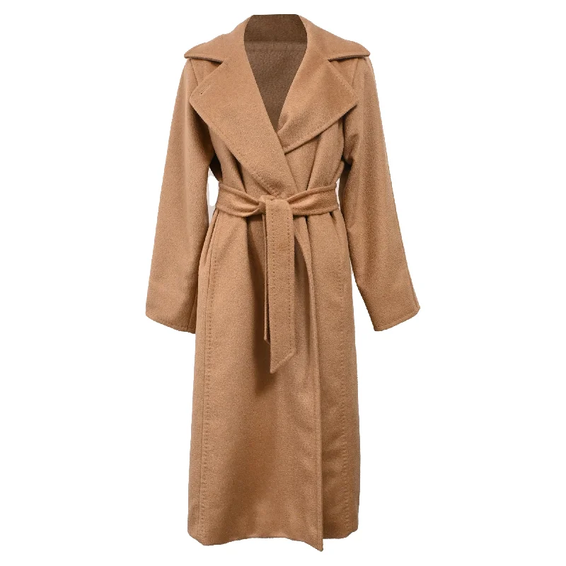 Max Mara Manuela Belted Coat in Brown Camel Hair Practical Women's Quick - dry
