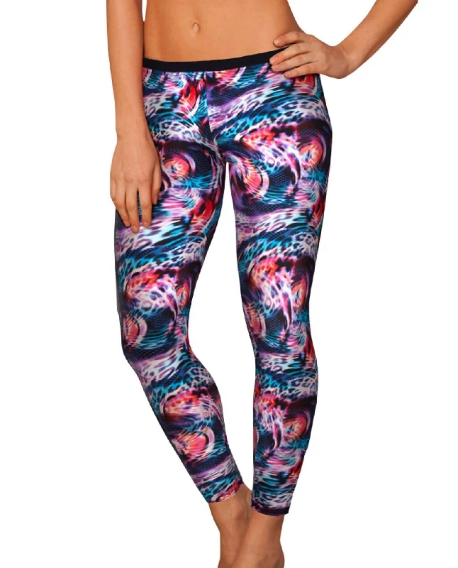 Women's Swim Leggings In Tiger Wave Athletic Women's 