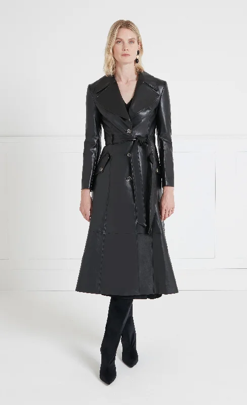 Reynaldo Trench Coat - Black Sustainable Organic