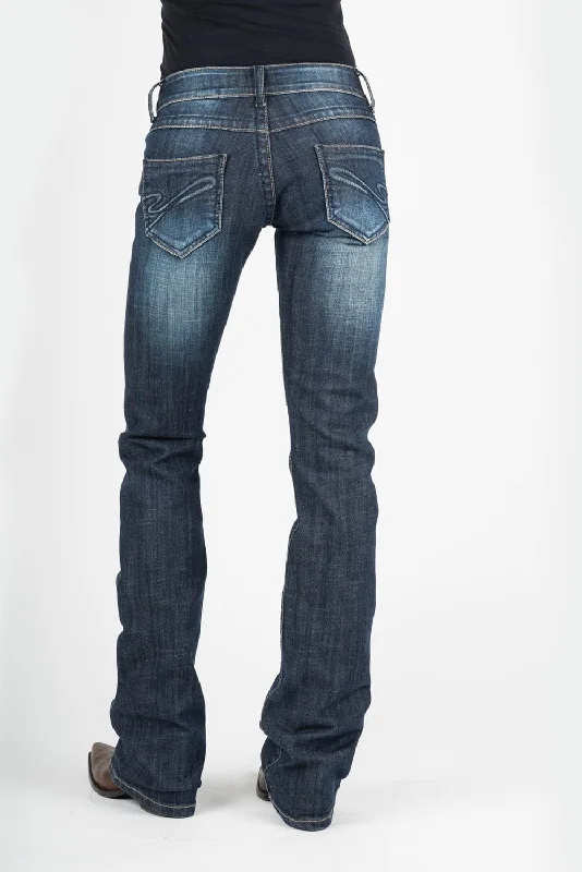 Stetson Womens Blue Cotton Blend Tonal S Jeans performance
