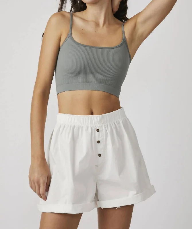 Xyz Recycled Brami Top In Grey Edgy Women's Punk