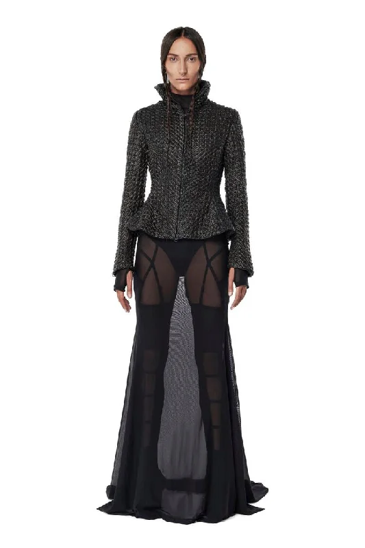 INANNA WOMEN'S LEATEHR JACKET Casual Women's Loose - fitting