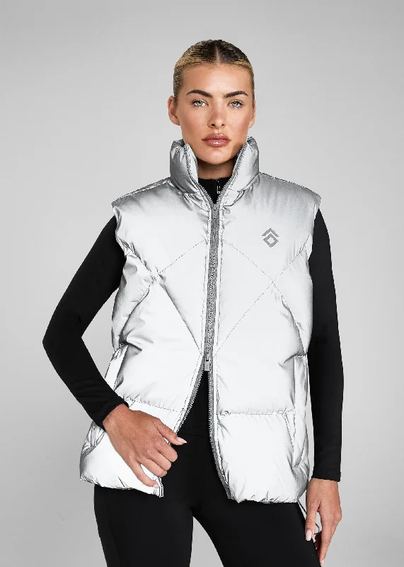 Reflective Heavy Quilted Gilet Monochromatic All - in - one