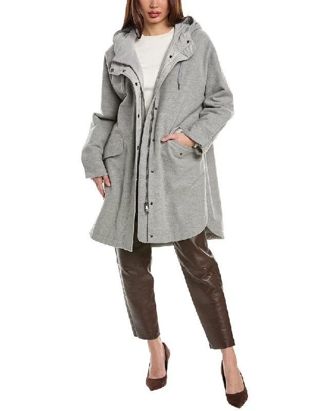 Brunello Cucinelli Wool & Cashmere-Blend Coat Sporty Women's Athleisure 