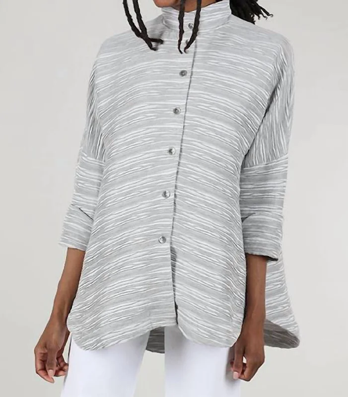 Complex Circular Jacket In Gray Minimalist Women's Casual