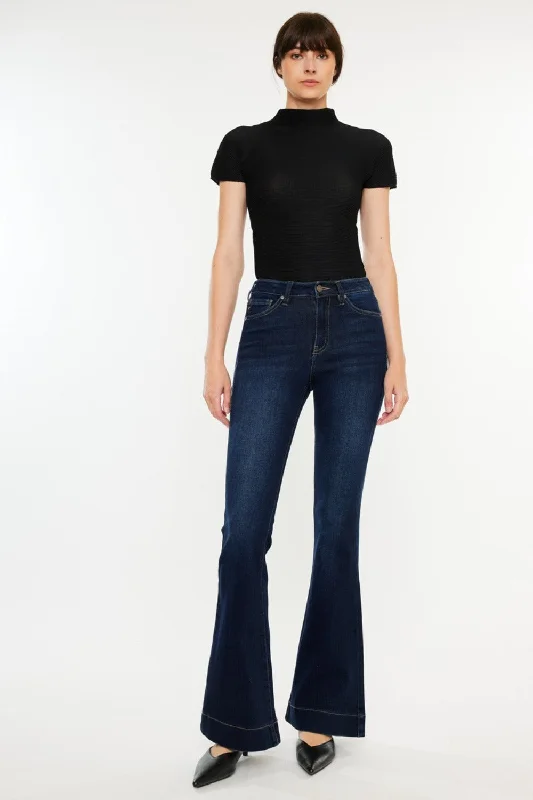 Kancan High Rise Slim Flare Jeans Trendy Women's Oversized