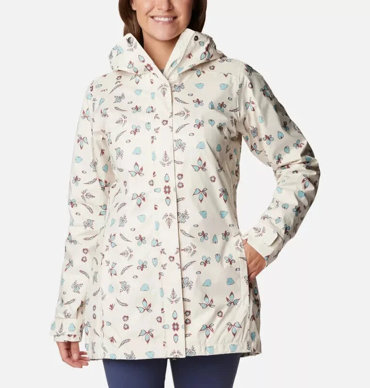 Columbia Splash A Little II RL0174-197 Rain Jacket Women Chalk Cyanofrond CLO269 Youthful Women's Anime - inspired