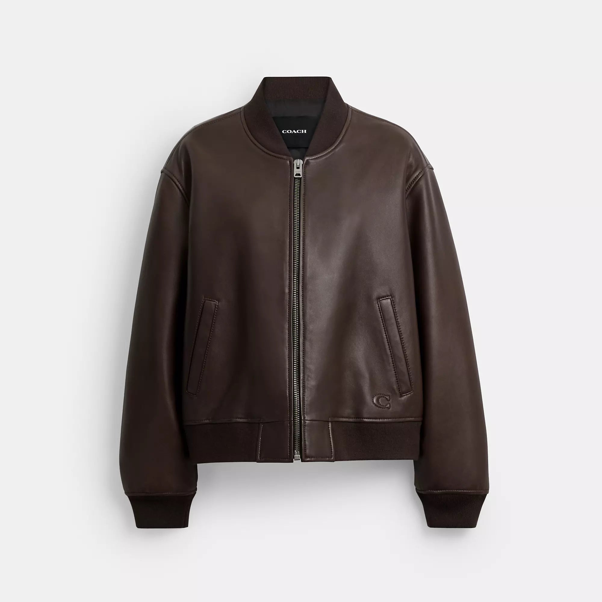 Coach Outlet Leather Bomber Relaxed Women's 