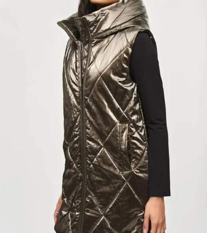 Puffer Jacket In Taupe Street