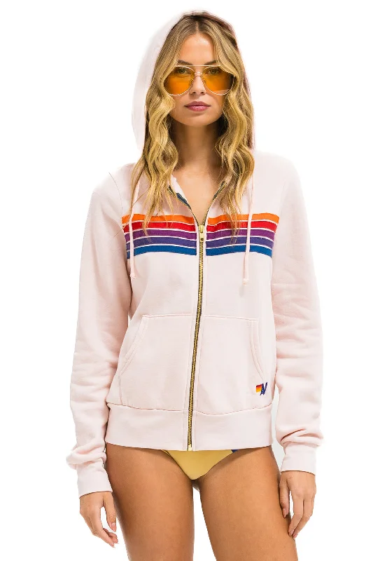 5 STRIPE HOODIE - LIGHT PINK // PURPLE // ORANGE performance