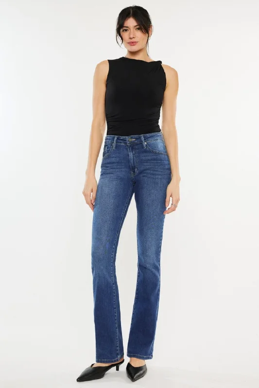 Kancan High Rise Slim Bootcut Jeans Stylish Women's Neon