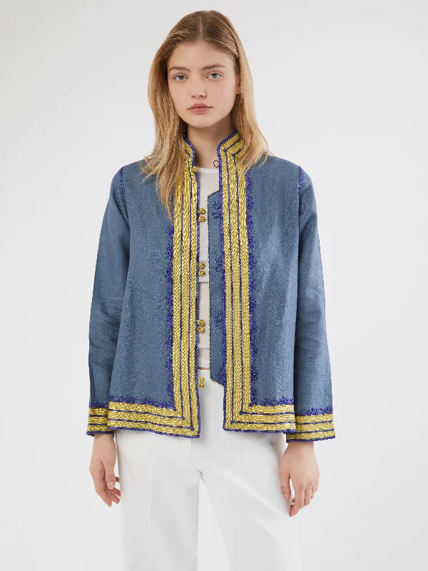 Moroccan linen jacket Hip Women's Urban