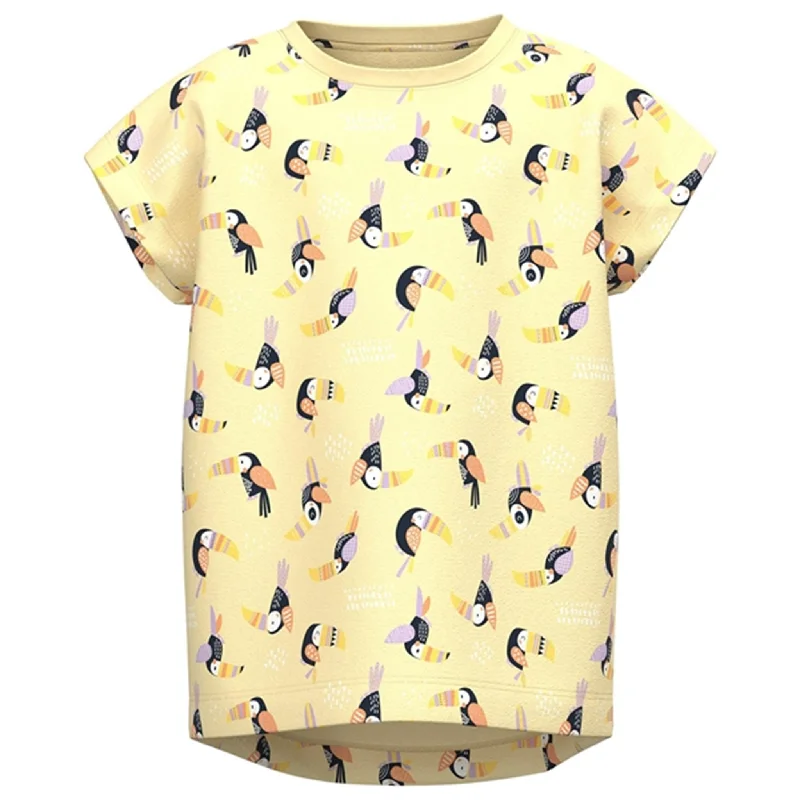 Name it Double Cream Toucan AOP Vigga T-Shirt Edgy Women's Punk