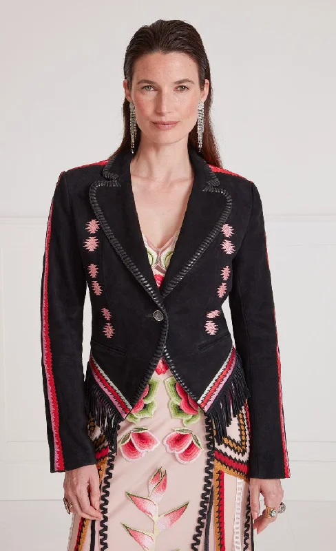 Zola Fitted Jacket - Black Sharp Women's Italian