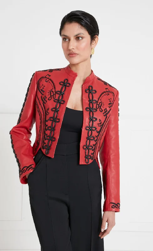 Salerno Leather Jacket - Red Clay Bohemian Women's Free