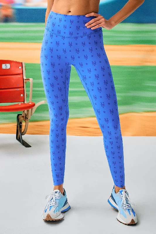 Mets Action Basic Legging in Monogram Royal Stylish Women's Neon