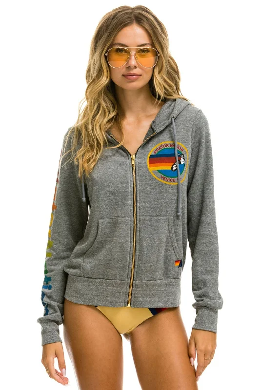 AVIATOR NATION HOODIE - HEATHER GREY Modern Women's 