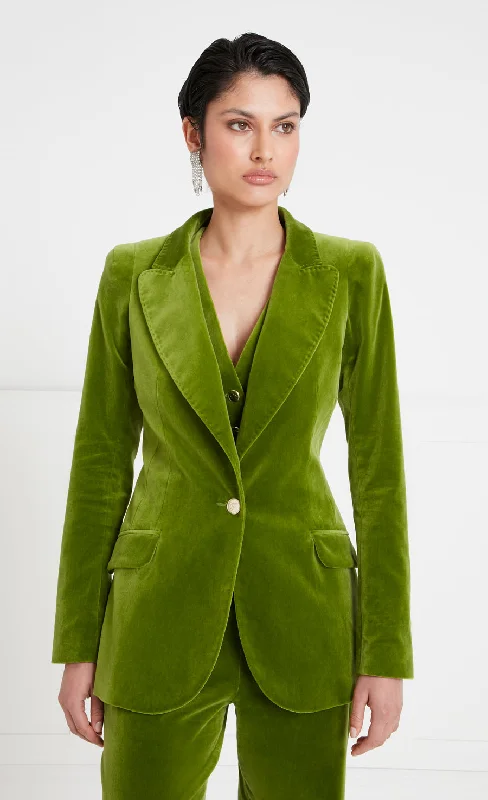 Clove Velvet Jacket - Chartreuse Hip Women's Urban