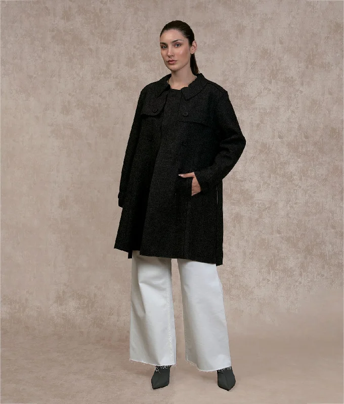 Felted Trench Coat Sporty Women's Tennis