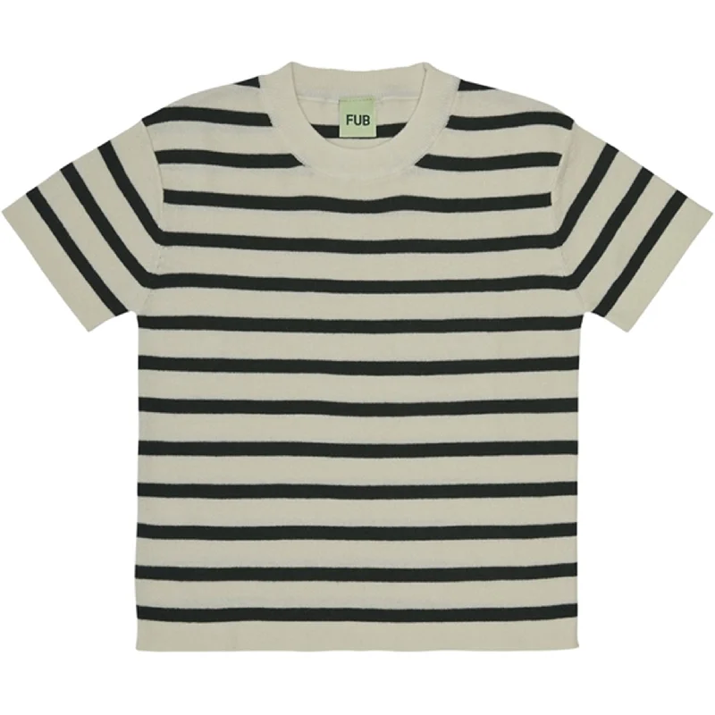 FUB Oversized T-Shirt Ecru/Deep Green British Gentlewoman Style