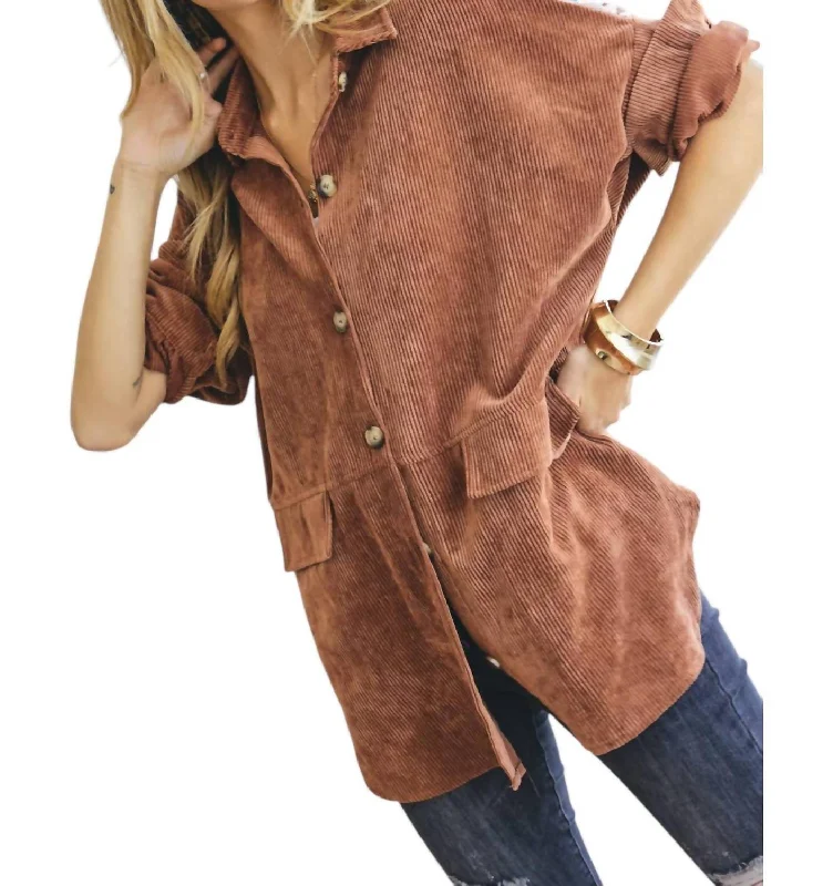 Curvy Aztec Shacket In Mocha Dynamic Women's High - energy