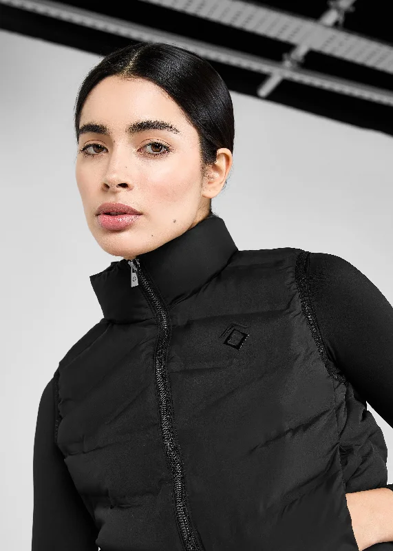 Black Lightweight Gilet Dapper Women's 1920S